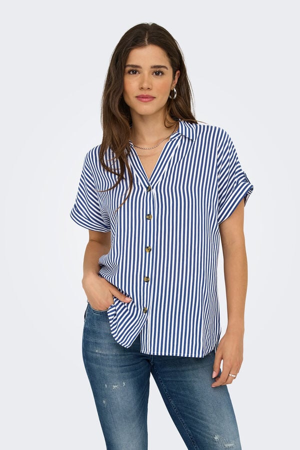 Only Fluid short sleeve shirt blue