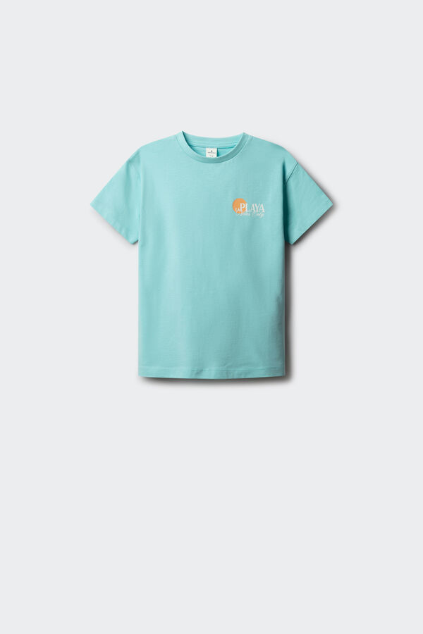 Springfield Kids Dečija majica kratkih rukava za plažu Crna