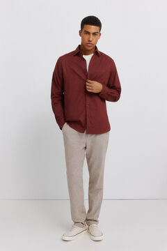 Springfield Linen overshirt with pocket