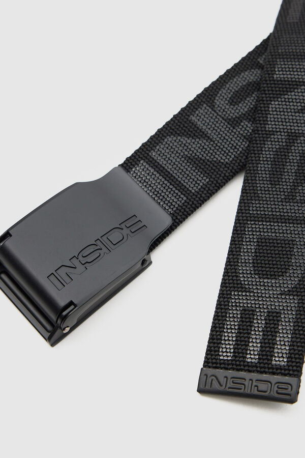 Inside Canvas belt with logo black