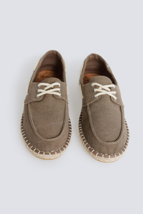 Springfield Cotton lace boat shoe nude