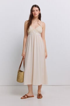 Springfield Vestido midi tirantes crochet