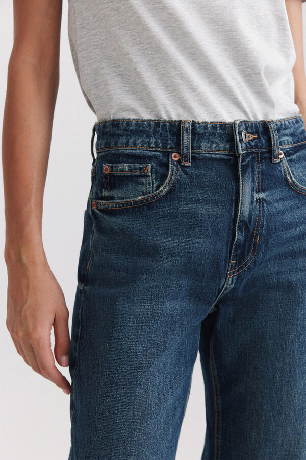 Springfield Straight cropped farmerke Plava