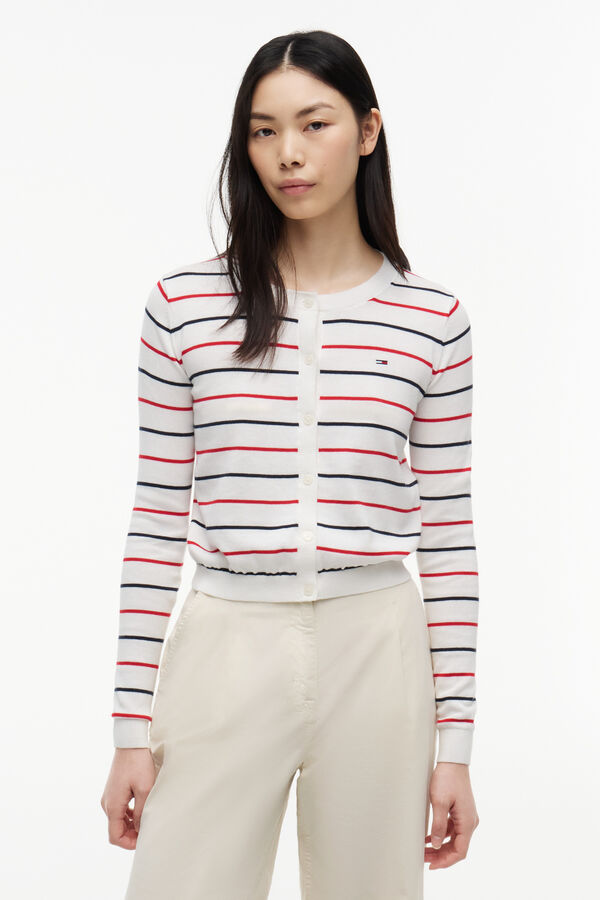 Tommy Jeans Round neck cardigan printed