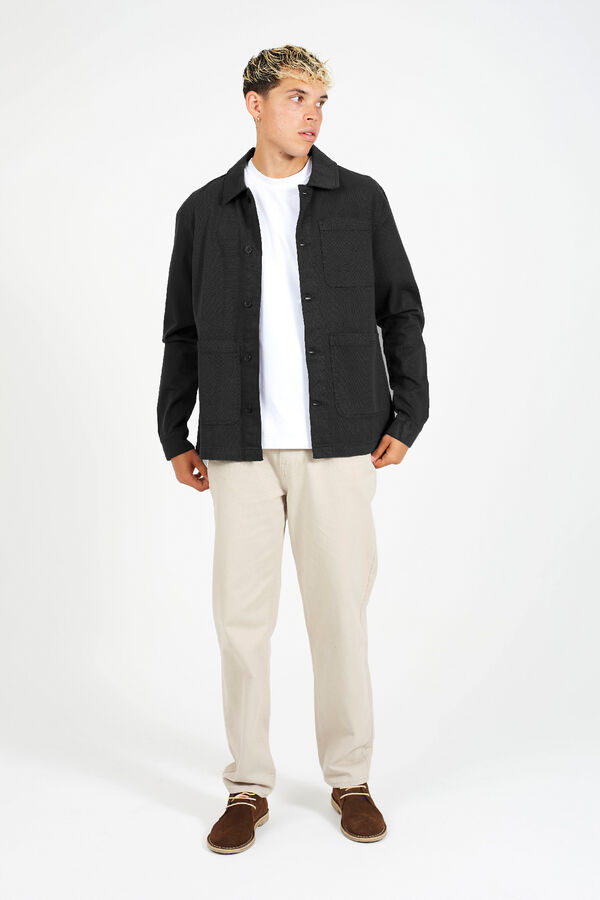 Brave Soul Sobrecamisa con botones negro