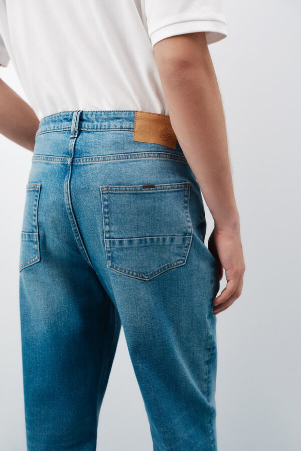 Springfield Jeans lavado medio sobretintado regular fit azul