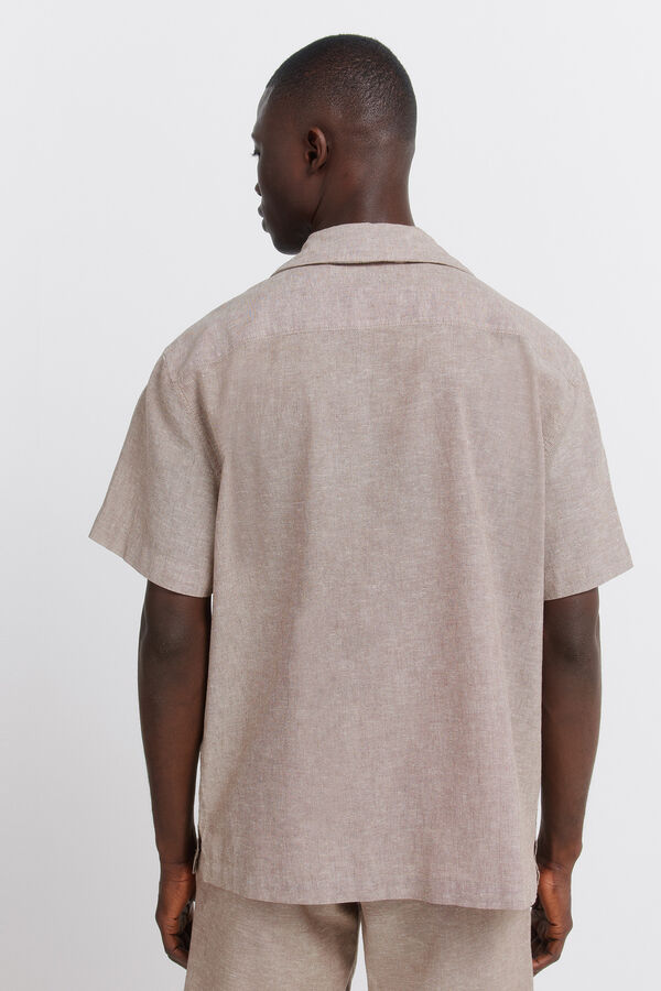 Springfield Linen short sleeve shirt nude