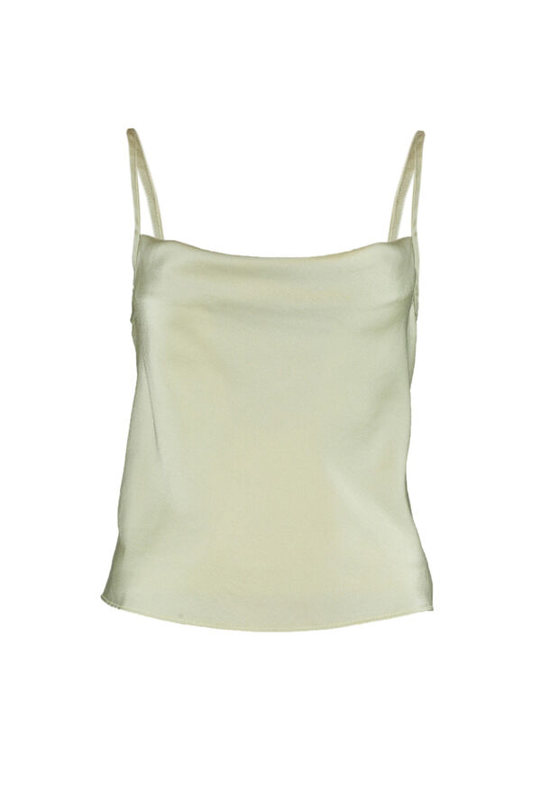 Trendyol Top de tirantes satinado verde
