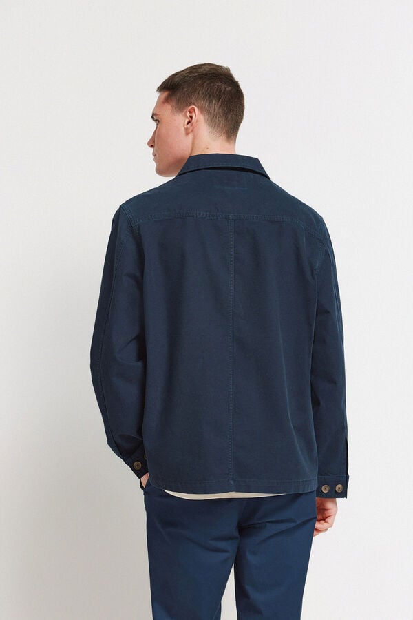 Springfield Cotton overshirt blue