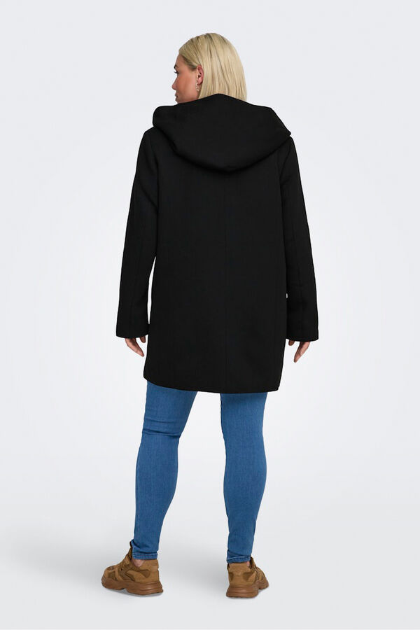 Only Carmakoma Midi cloth plus size coat black