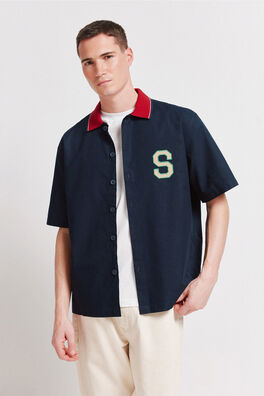 Camisa varsity manga corta
