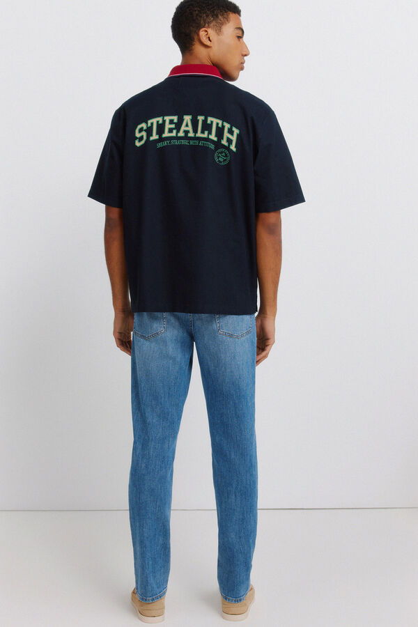 Springfield Ultralight mid-wash slim fit jeans blue