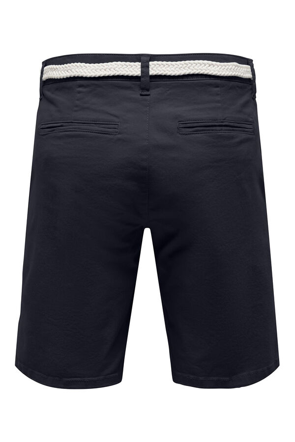 Springfield Bermuda shorts with belt navy