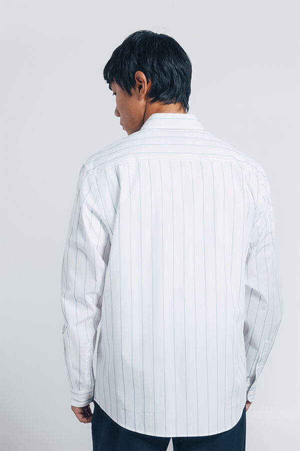 Springfield T-shirt en popeline bleu