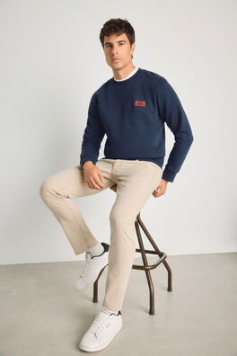 Pantalón slim algodón