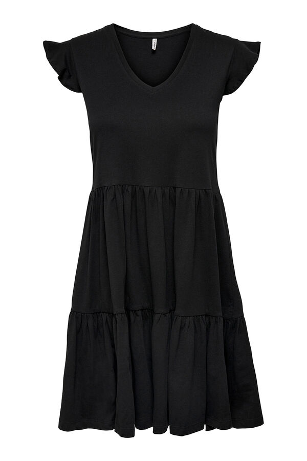 Only Short sleeve short dress black