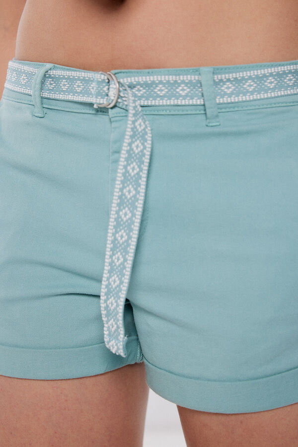 Springfield Belted chino shorts blue