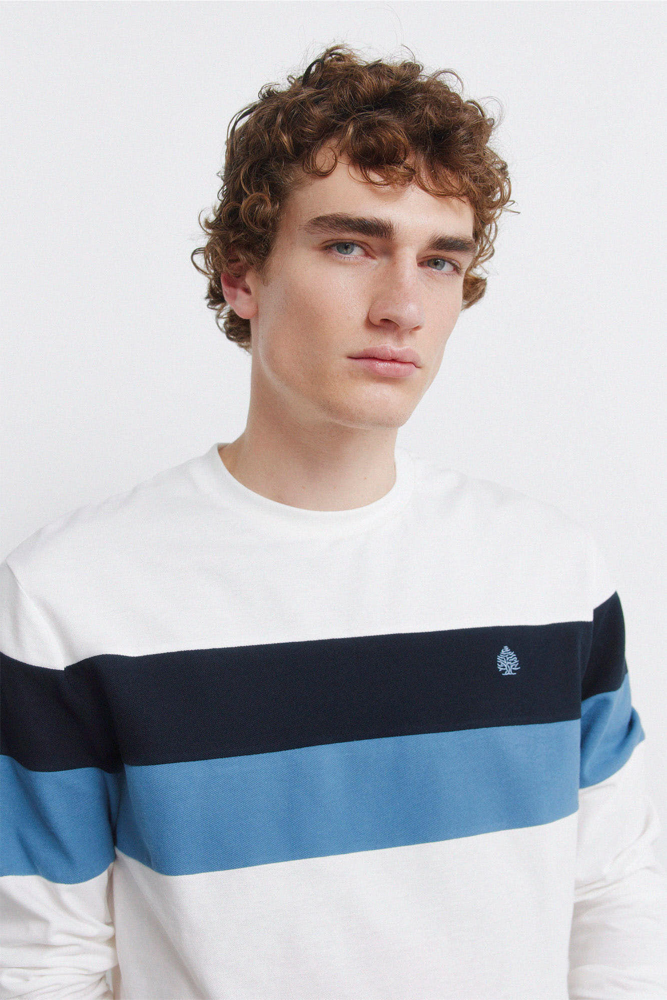 Springfield long sleeve piqu&eacute; T-shirt with cuts