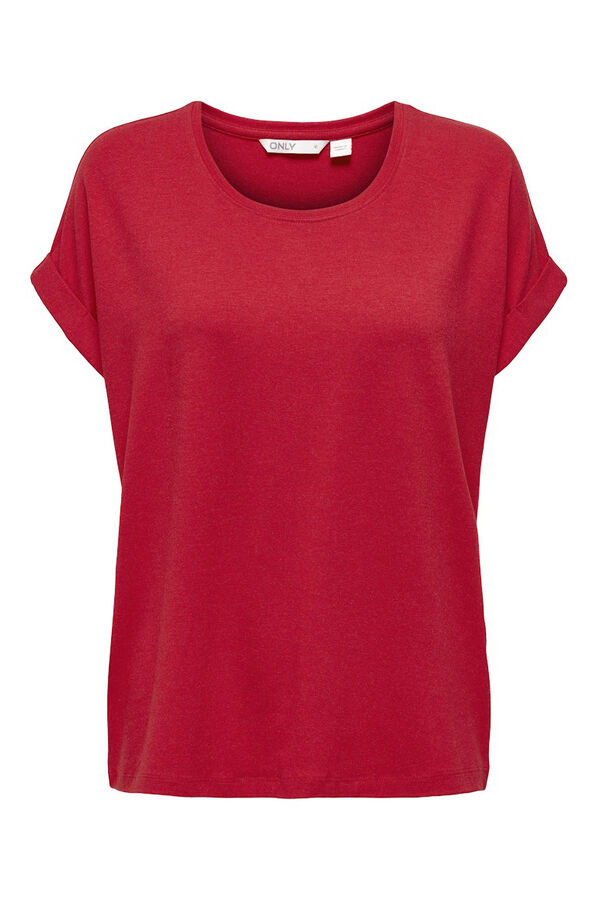 Only short-sleeved T-shirt burgundy