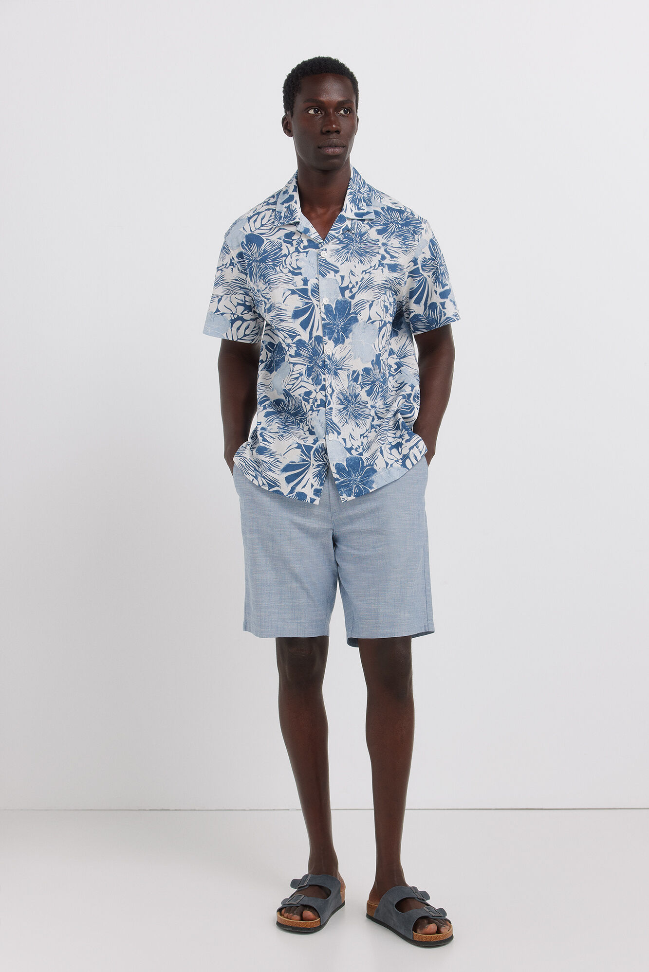Springfield Bermudas chambray comfort slim fit