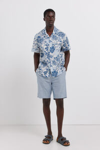 Springfield Chambray comfort slim fit Bermuda shorts