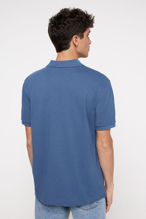 Springfield Osnovna polo majica od pikea regular kroja plava