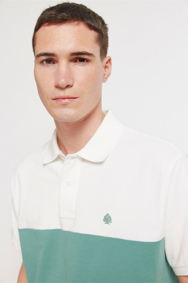 Springfield Piqu&eacute; regular fit polo shirt green