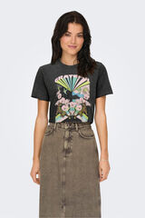 Only Printed short-sleeved T-shirt grey