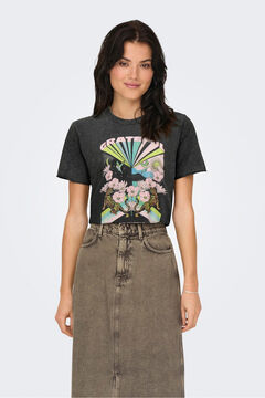 Only T-shirt estampada de manga curta