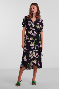 Pieces Falda midi cruzada.