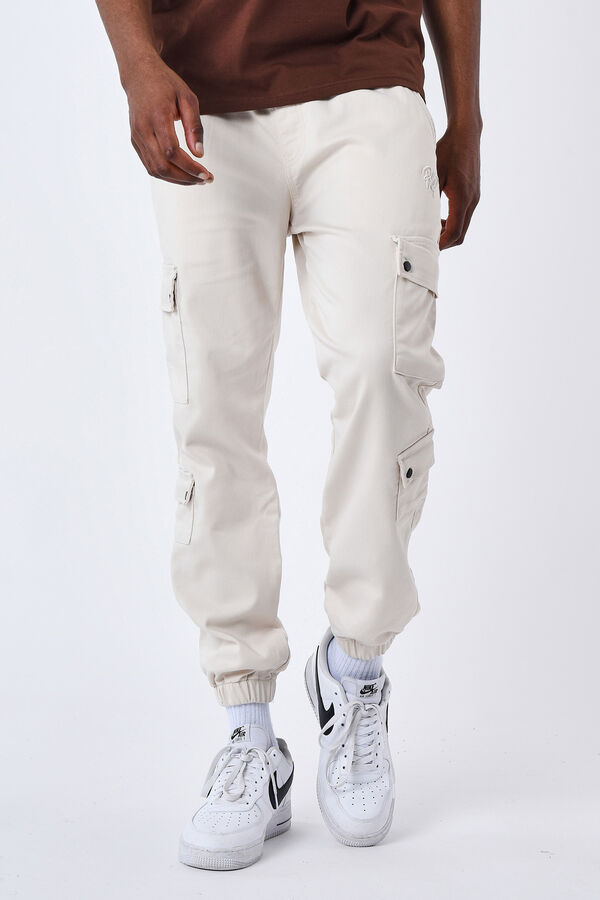 Project X Paris PANTAL&Oacute;N CARGO MULTI BOLSILLOS marfil