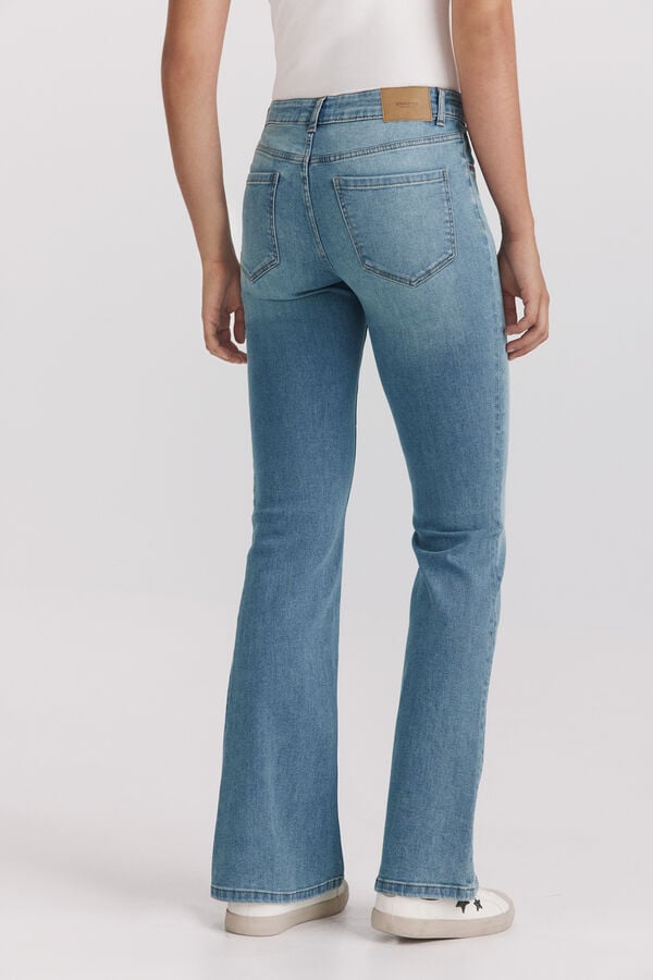 Springfield Jeans bootcut flare tiro bajo azul
