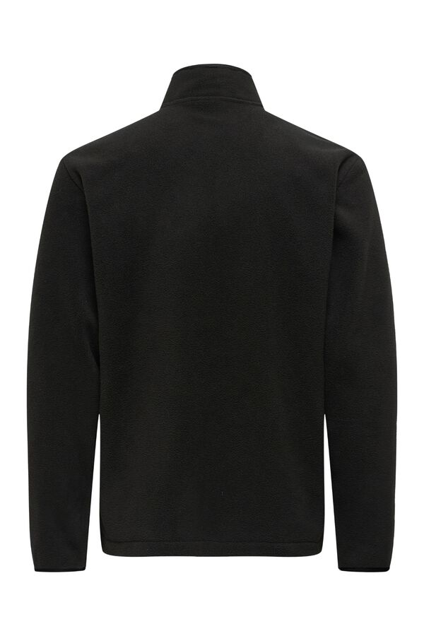 Only & Sons Casaco sherpa com fecho de correr cinzento
