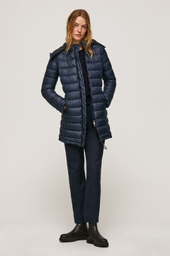 Springfield Agnes Quilted Long Coat navy