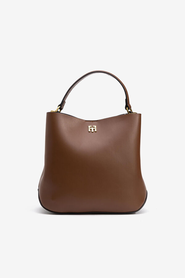 Springfield Leather Effect Bucket Bag brown