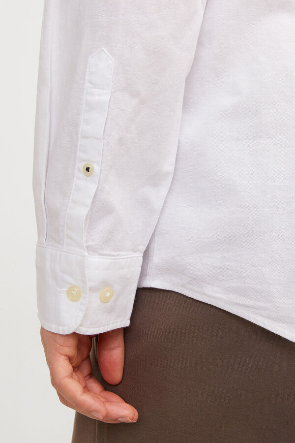Jack & Jones Camisa casual oxford blanco