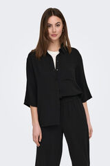 JDY Camisa larga manga 3/4  preto