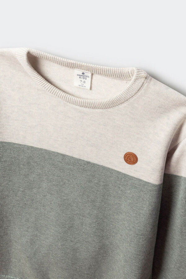 Springfield Kids Children's Color Block Sweater Zelena