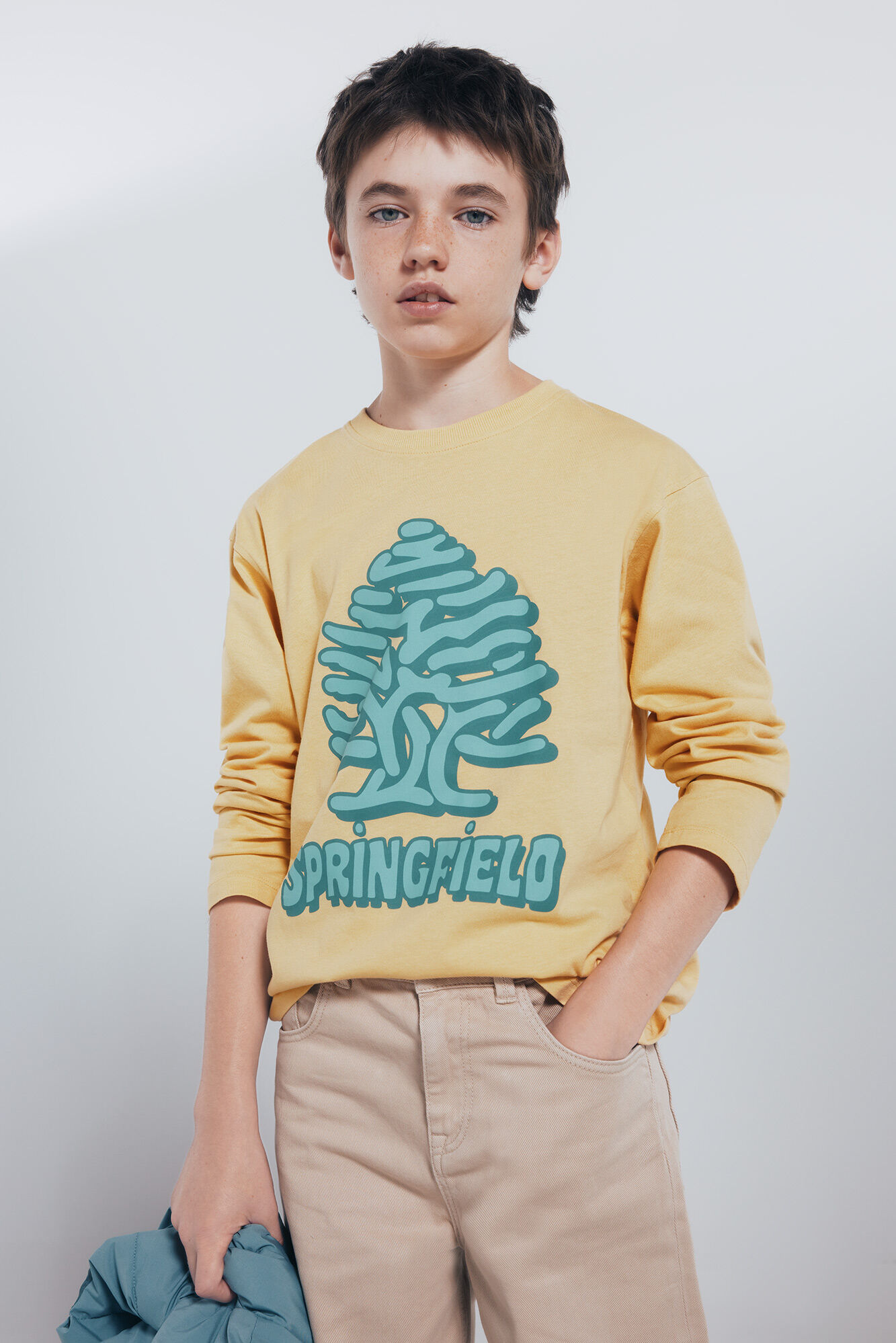 Springfield Kids Camiseta de manga larga amarilla &aacute;rbol ni&ntilde;o
