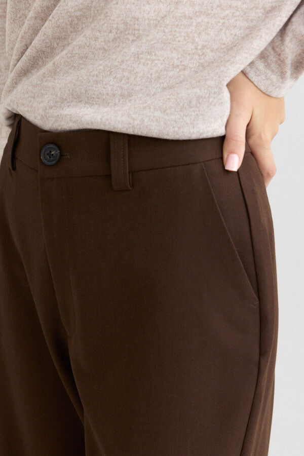 Springfield Tailored trousers with pockets brown