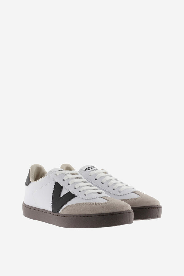 Springfield Berlin leather & split leather trainers white