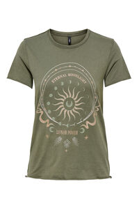 Only T-shirt estampada de manga curta 