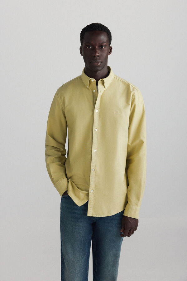Springfield Garment-dyed oxford shirt red