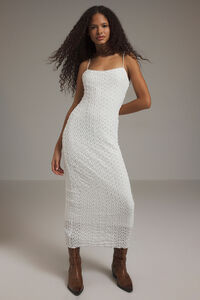 Trendyol Vestido midi de al&ccedil;as em crochet