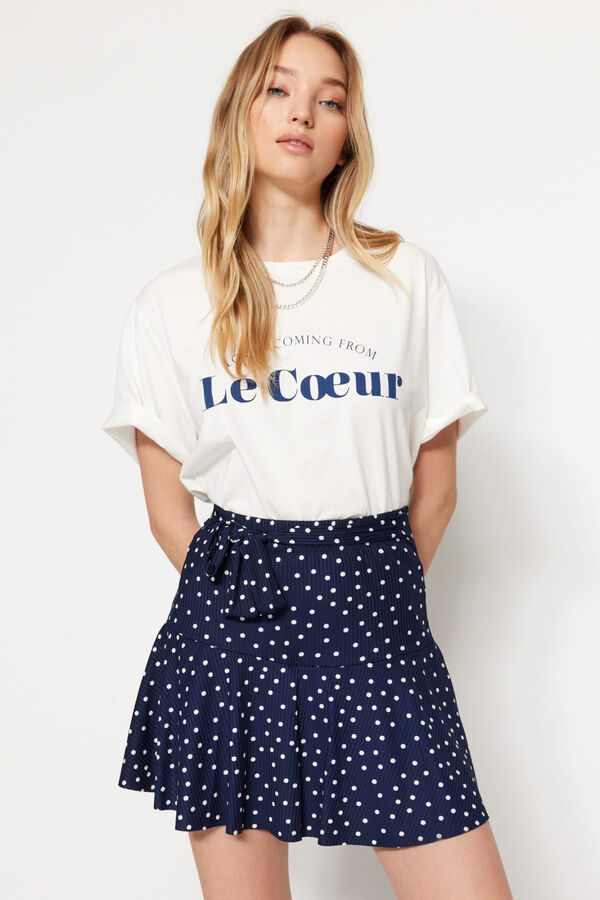 Trendyol Falda pantal&oacute;n detalle lazo azul