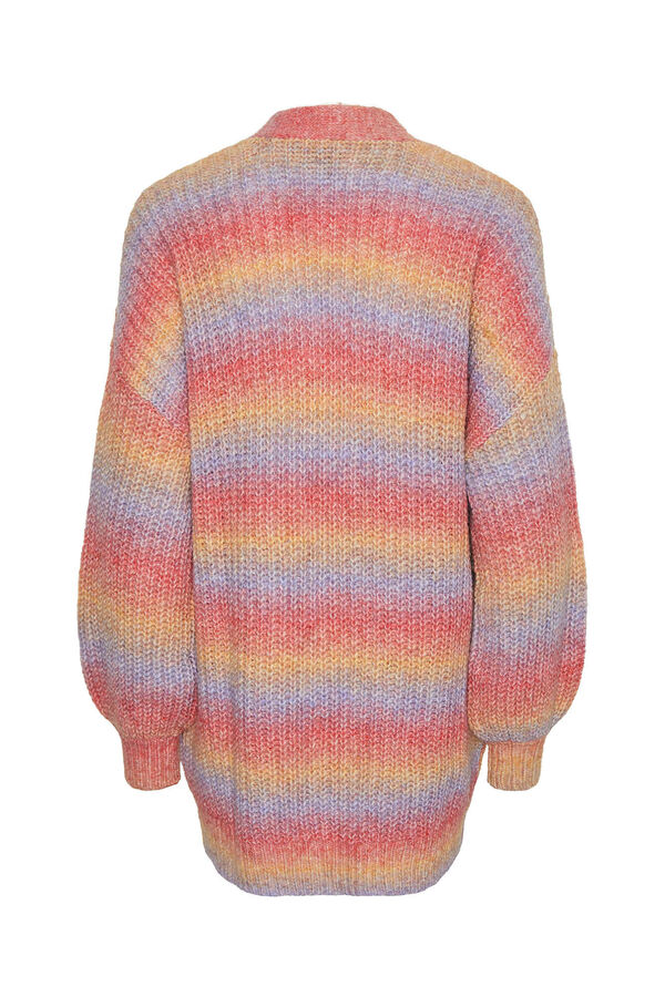 Pieces C&aacute;rdigan de punto multicolor morado/lila