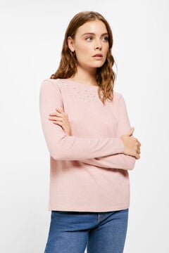 Springfield Pearl collar T-shirt pink