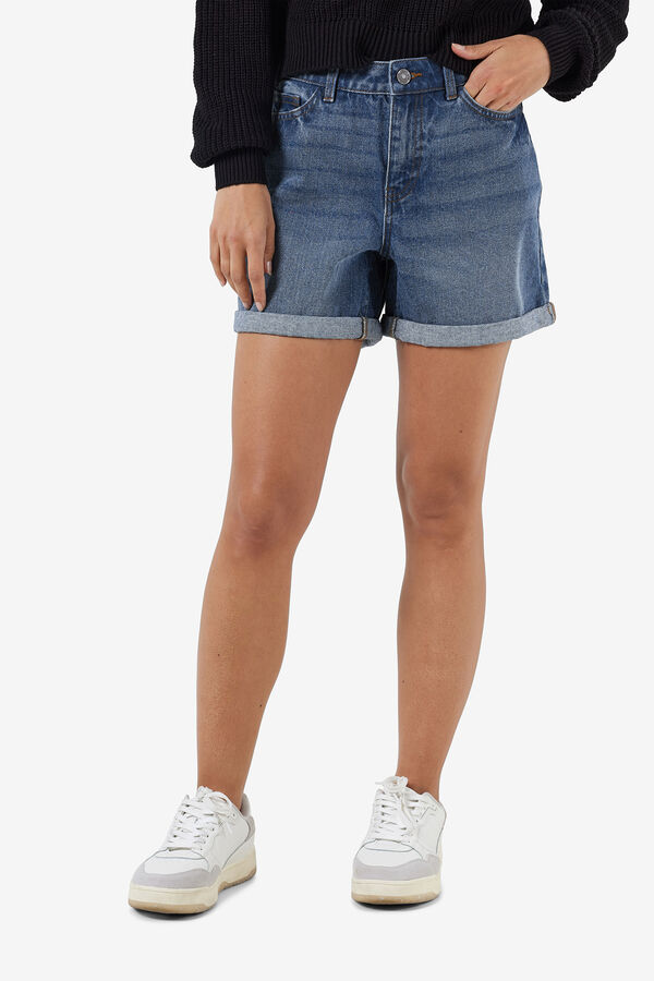Noisy May Shorts Saumumschlag Blau