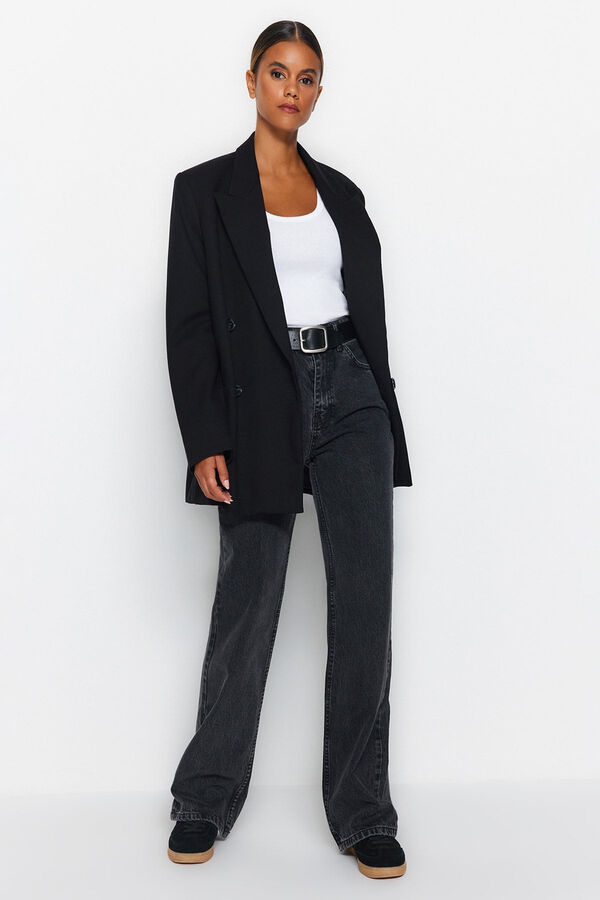 Trendyol Cal&ccedil;a jeans masculina comum cinzento