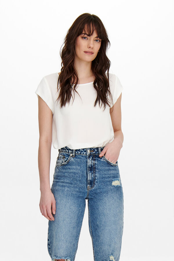 Only Smooth fluid T-shirt white